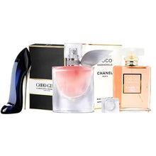 Cargar imagen en el visor de la galería, Kit 3 perfumes Good Girl, La Vie Est Belle, Mademoiselle
