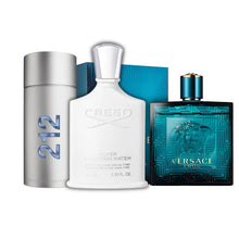 Cargar imagen en el visor de la galería, Kit 3 Perfumes Eros, Silver Water, 212 100ml
