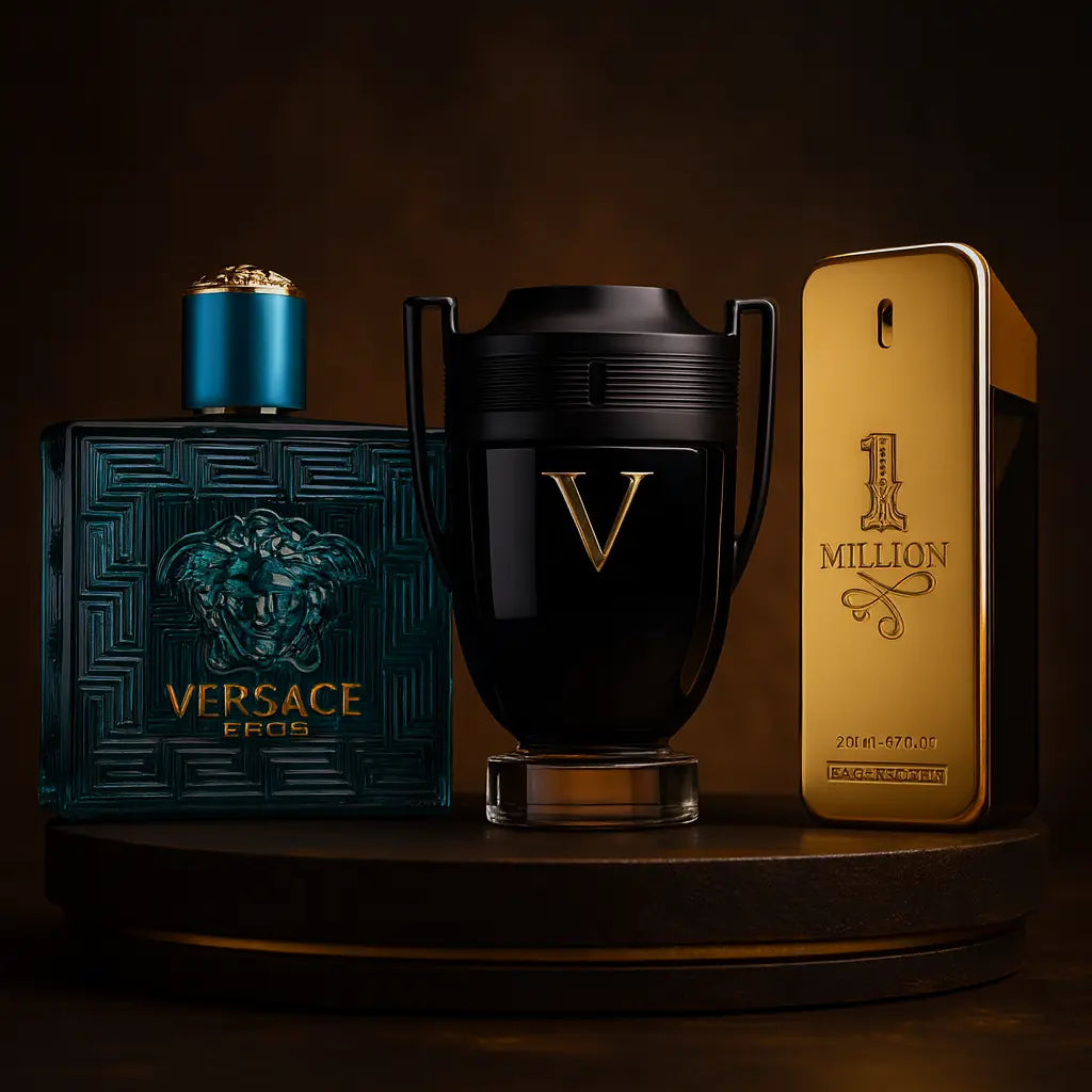 Kit 3 Perfumes One Million, Invictus Victory, Eros