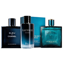 Cargar imagen en el visor de la galería, Kit 3 Perfumes Eros,Sauvage y Bleu 100ml
