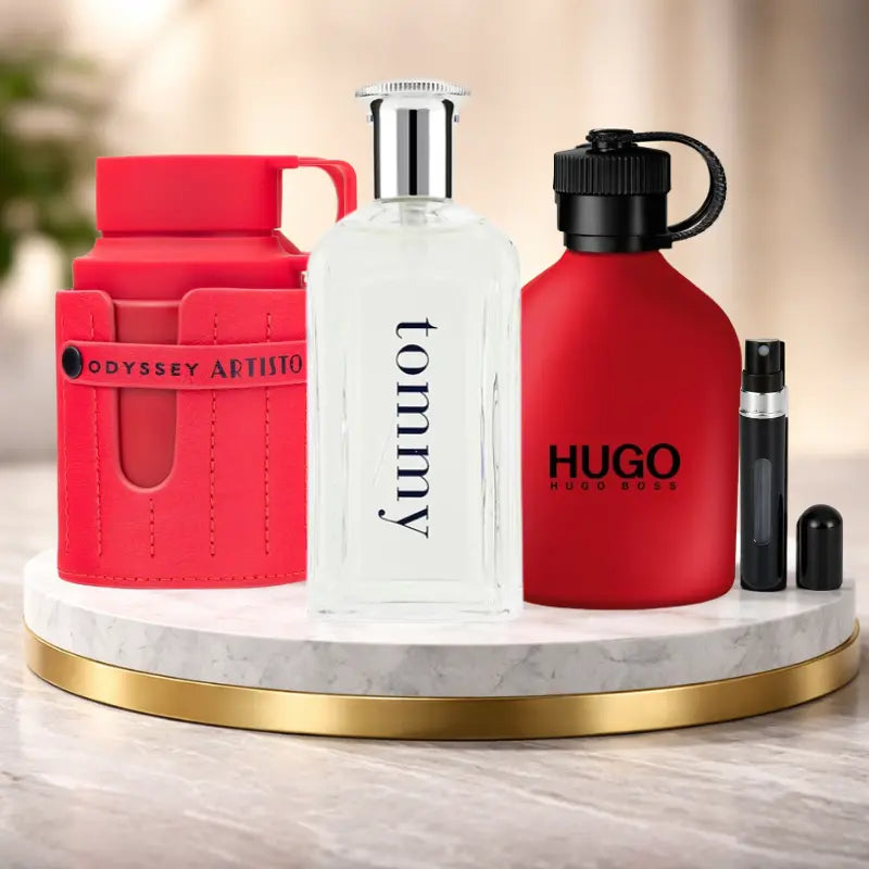 Kit 3 Perfumes Hugo Red, Tommy, Odyssey Artisto