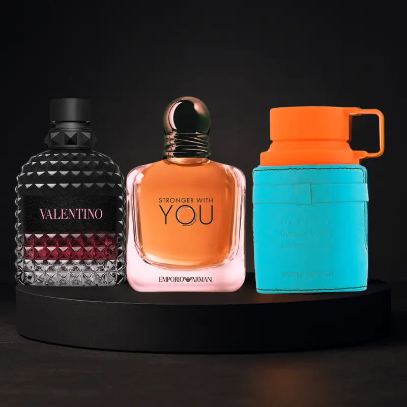 Kit 3 Perfumes Born In Roma, Mandarina Sky, Stronger With You