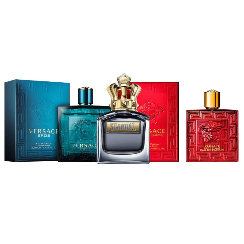 Kit 3 Perfumes Scandal Pour Homme, Eros, Eros Flame 100ml