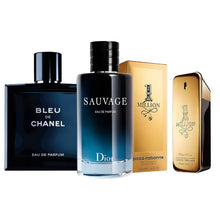 Cargar imagen en el visor de la galería, Kit 3 Perfumes Sauvage, One million, Bleu 100ml
